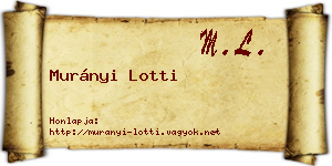 Murányi Lotti névjegykártya